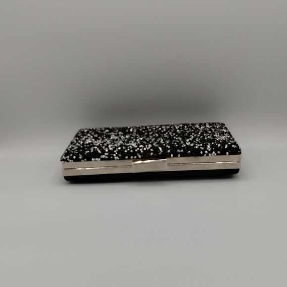 Women's black glitter clutch bag - Picture 5 of 13